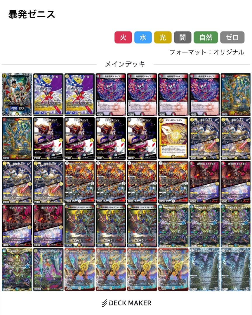 デュエマ 暴発ゼニス デッキ