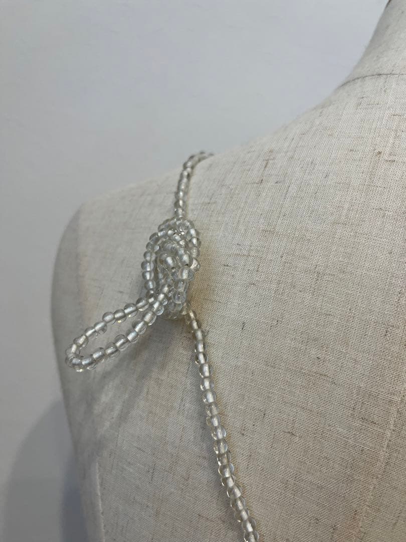 【新品/未使用/美品】アンテイラー ビーズ ポシェット 可愛い シルバー