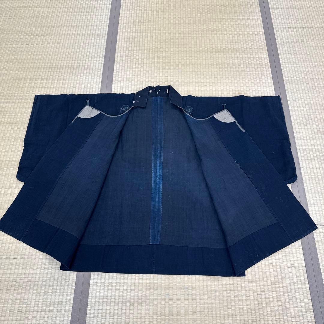 藍染木綿 道行 江戸時代 古布