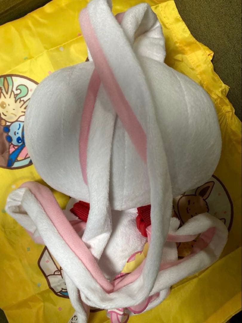 汎用うさぎ　ぬいぐるみリュックポーチ　ホワイト