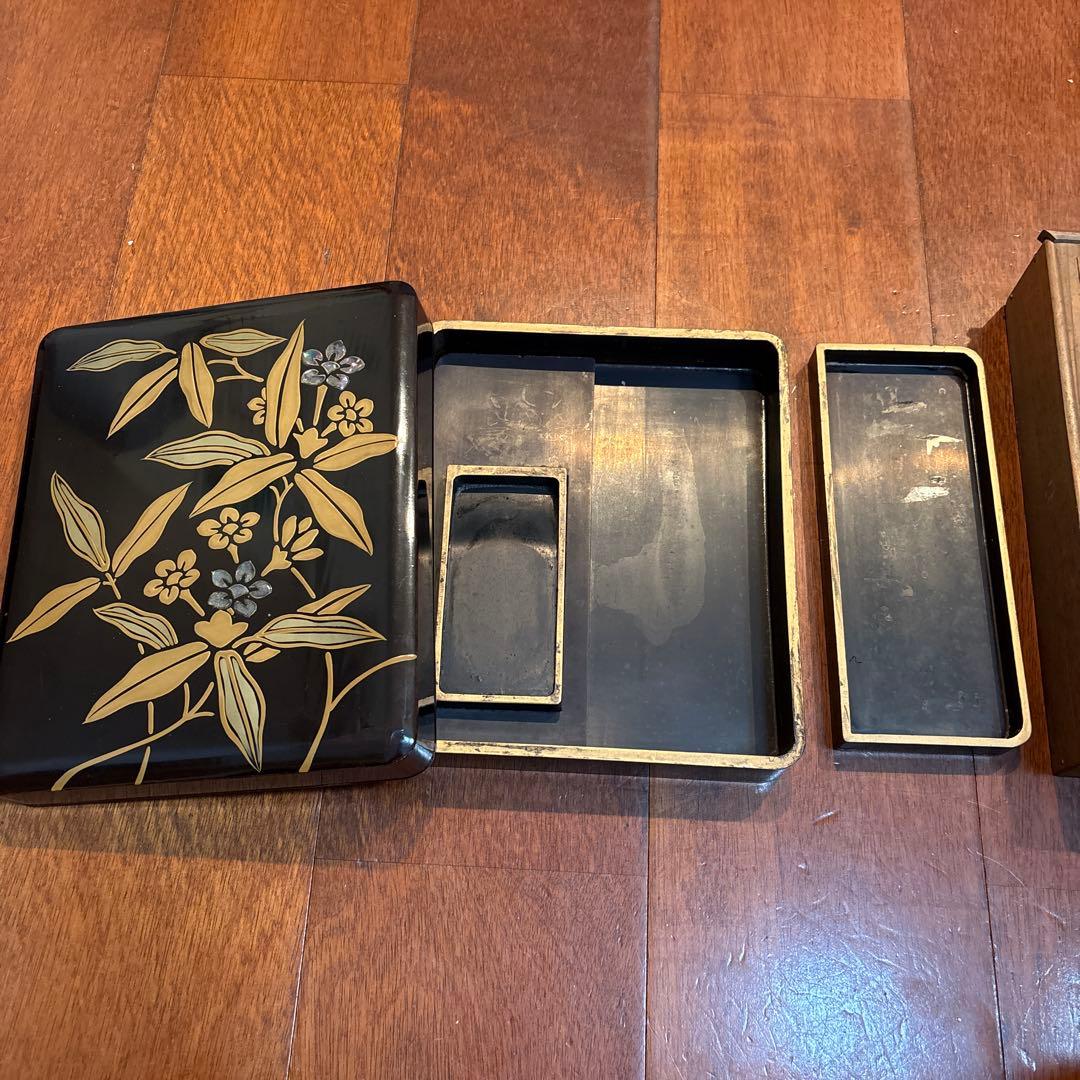 【最終値下】光琳蒔絵硯箱　アンティーク　年代物　　美術品　骨董品