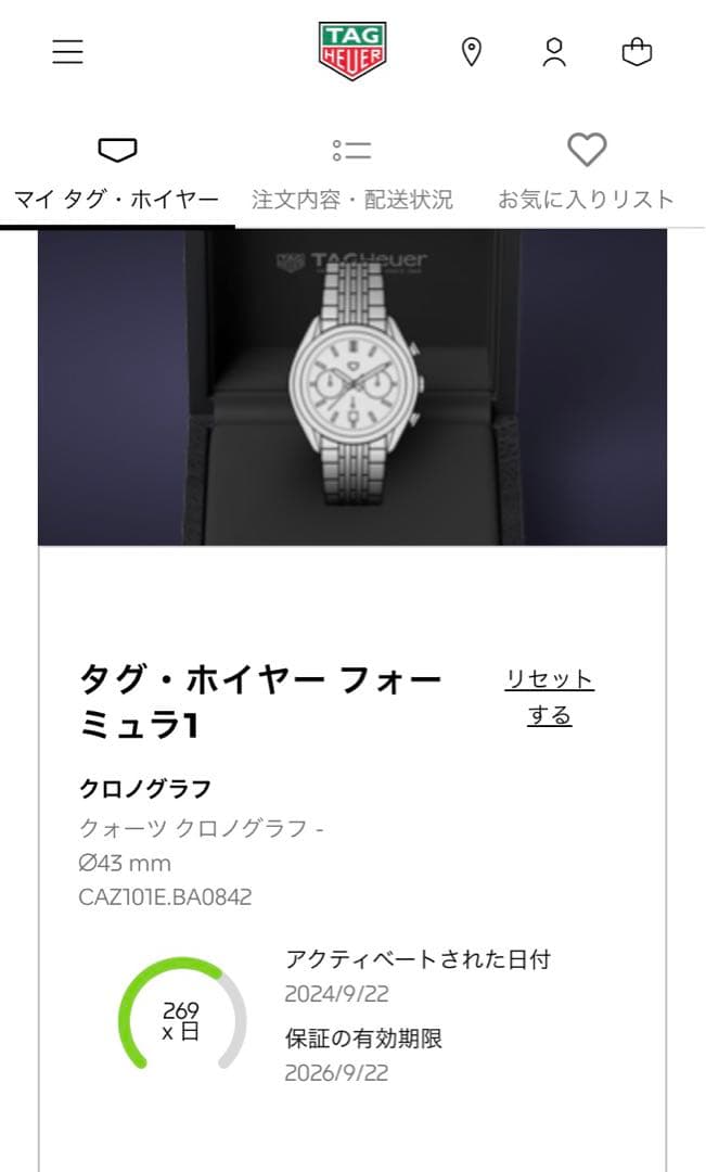 明日まで値下げ　付属品完備　美品　タグホイヤー フォーミュラ1 CAZ101E