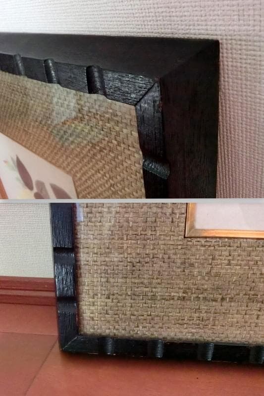 蔵出し品☆真作 門井掬水 色紙 日本画 バラ 木製額縁