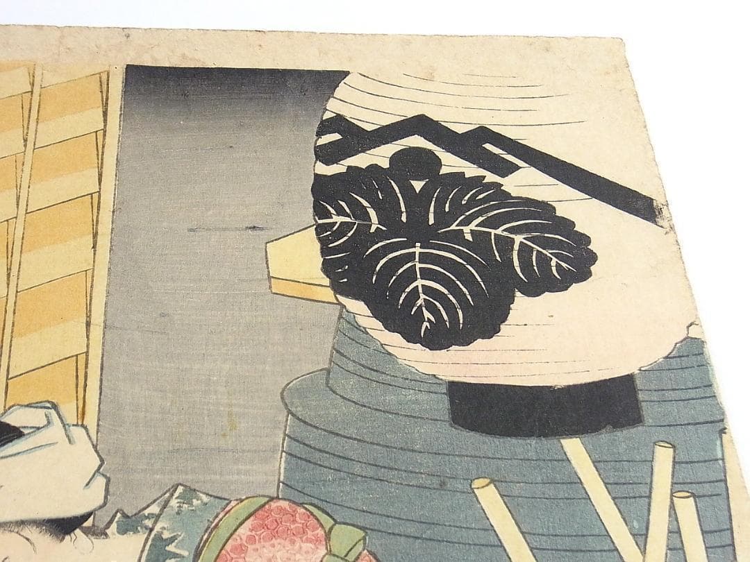 歌川国貞 浮世絵 木版画 餅つき風景2枚セット 年中行事 美人画