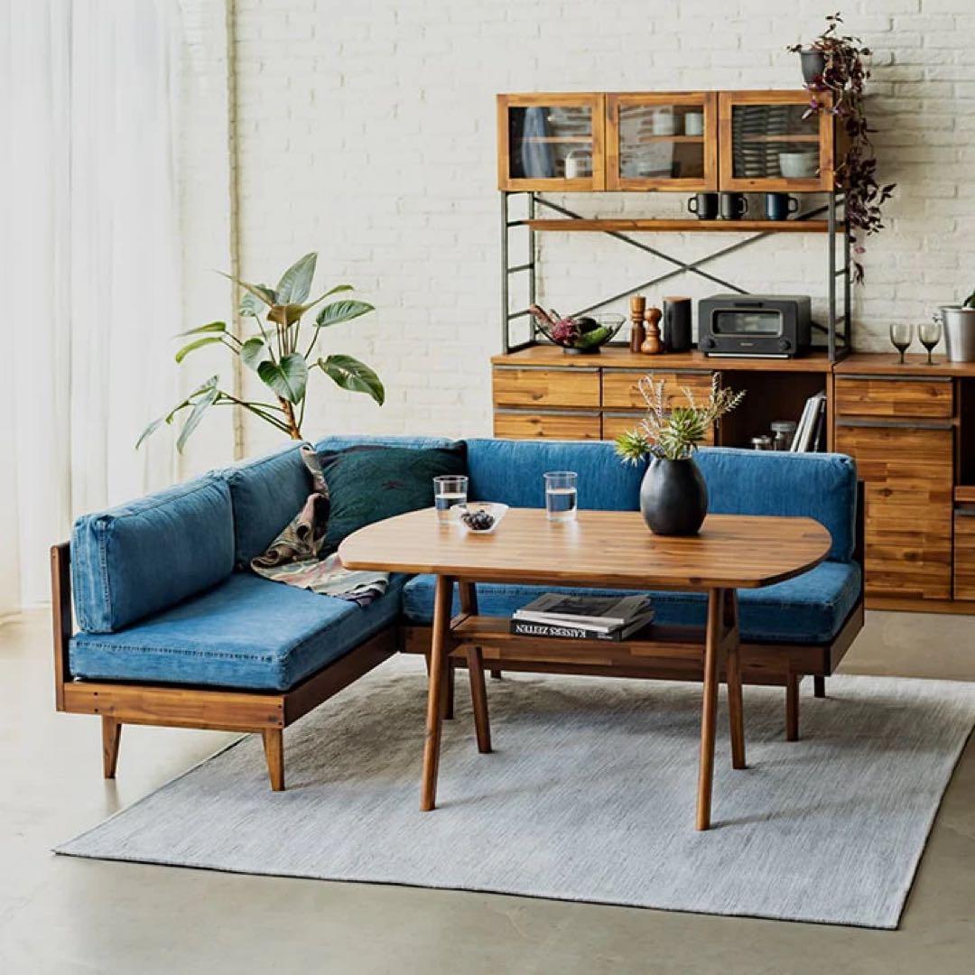 ①unico（ウニコ）SWELLA（スウェラ）シリーズ、ダイニング3点セット