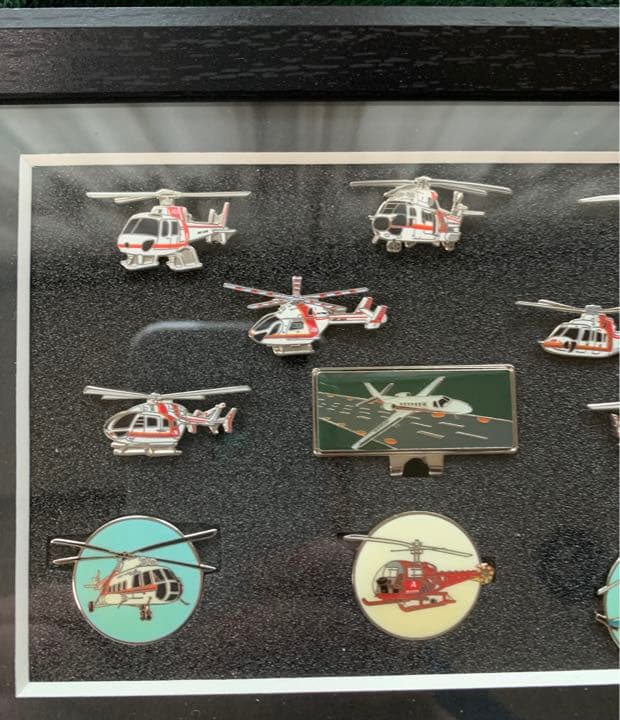 入手不可能！AERO ASAHI(朝日航洋)ヘリ・ピンバッジセット 非売品未開封