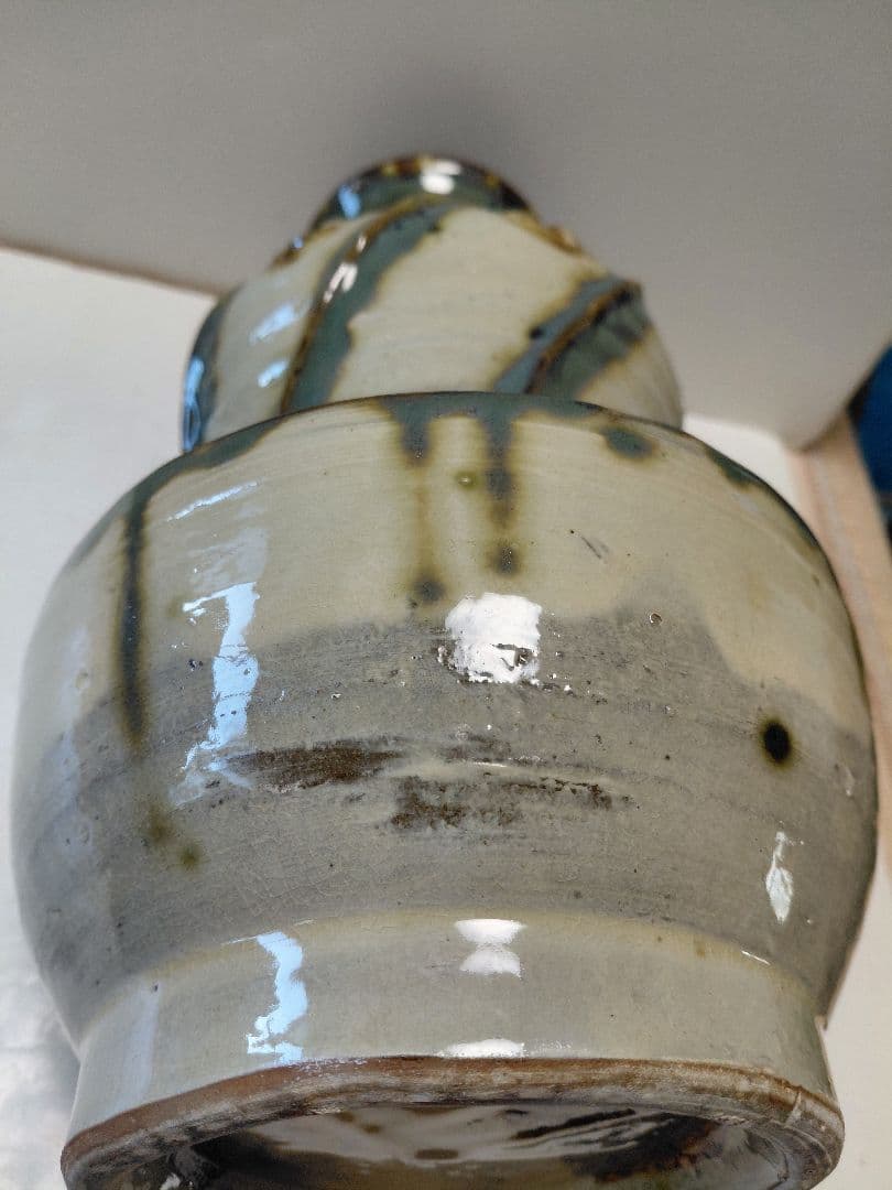 琉球壺屋焼　小橋川源慶作　ゲンケイ印あり　　約34センチ　最終価格