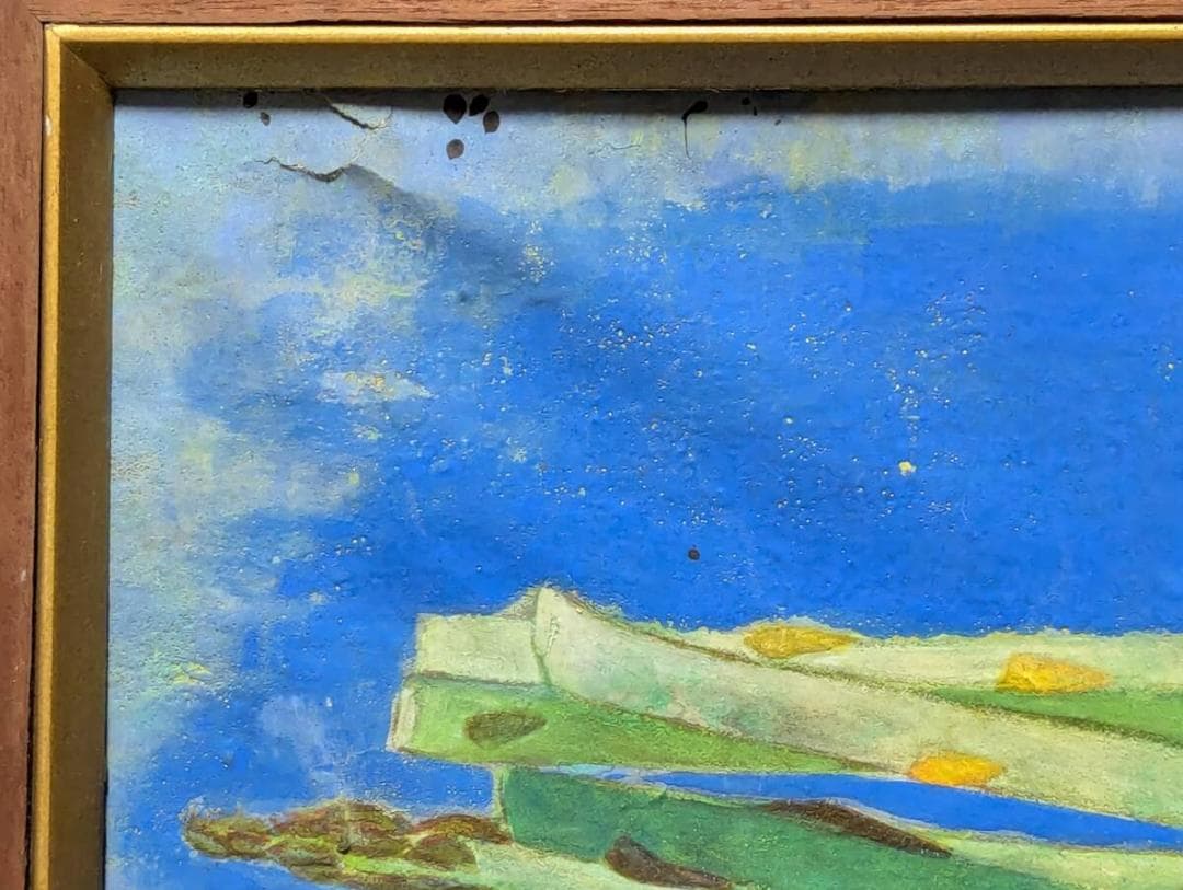 真作】絵画 植杉泰子 日本画12号 静物 美しい色彩のハーモニー U57