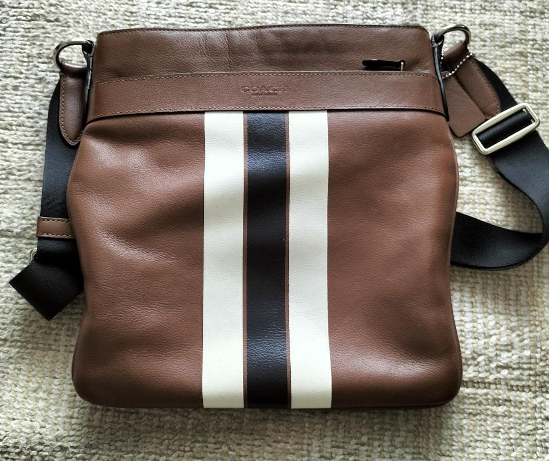 COACH ブラウンレザー ショルダーバッグ ブラウン レディース バッグ