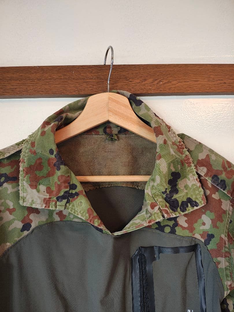 ハンドメイド 陸自迷彩コンバットシャツ 上下セット Mサイズ相当-公式