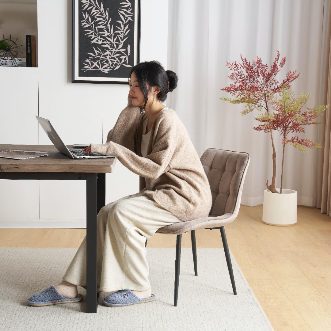 【テーブル単品】ダイニングテーブル 4人用 2人用 幅140　GRAY