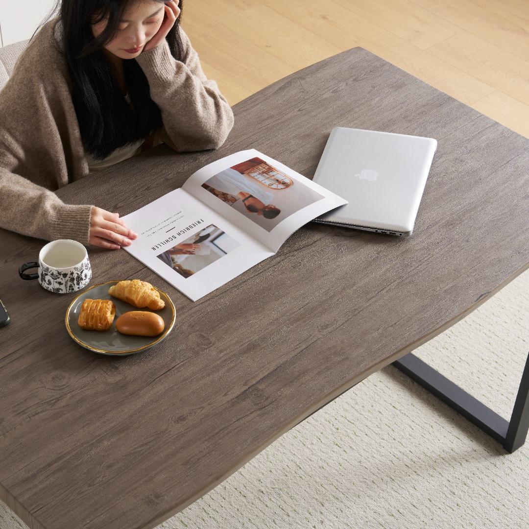 【テーブル単品】ダイニングテーブル 4人用 2人用 幅140　GRAY