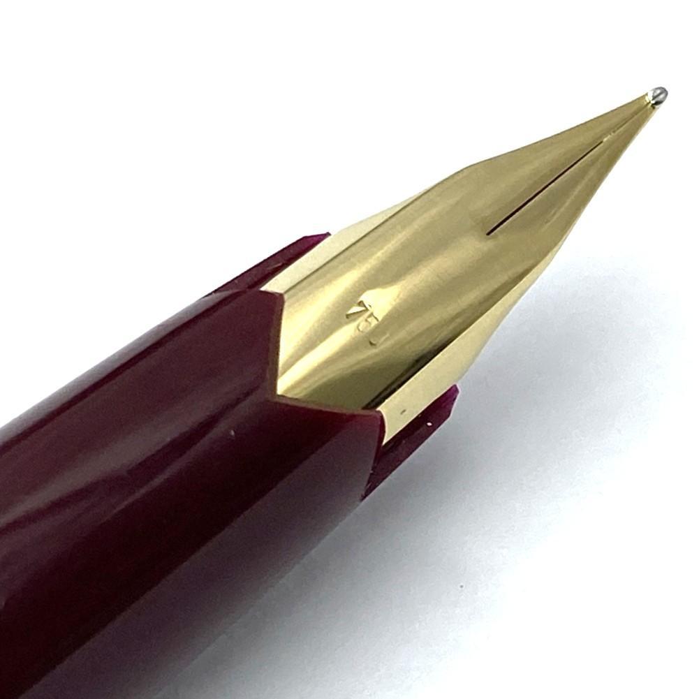 18K モンブラン 121 MONTBLANC 万年筆 ボルドー - メルカリ