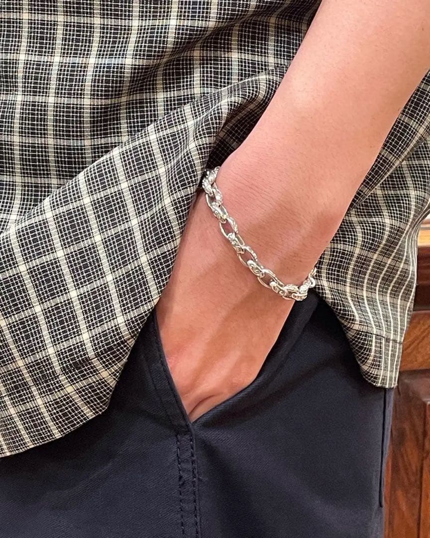 美品 SAAD アラベスク シルバー925 チェーンブレスレット