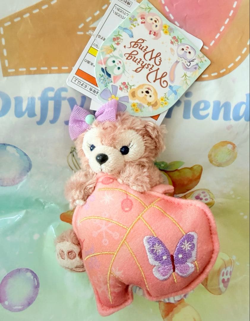 ダッフィー＆フレンズ　ぬいぐるみチャーム　ウィッシングウィングス