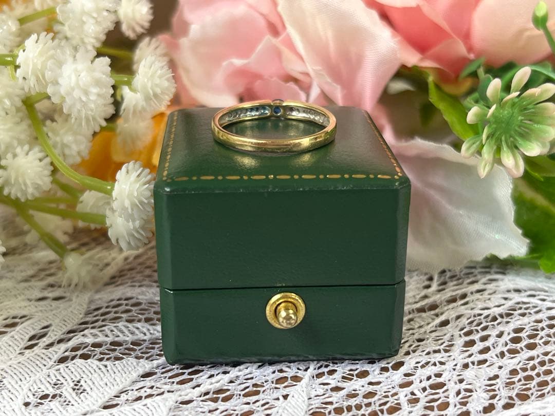 【超激レア‼︎】英国 9金 天然ゾイサイト バーミンガム 指輪 リング 1956年