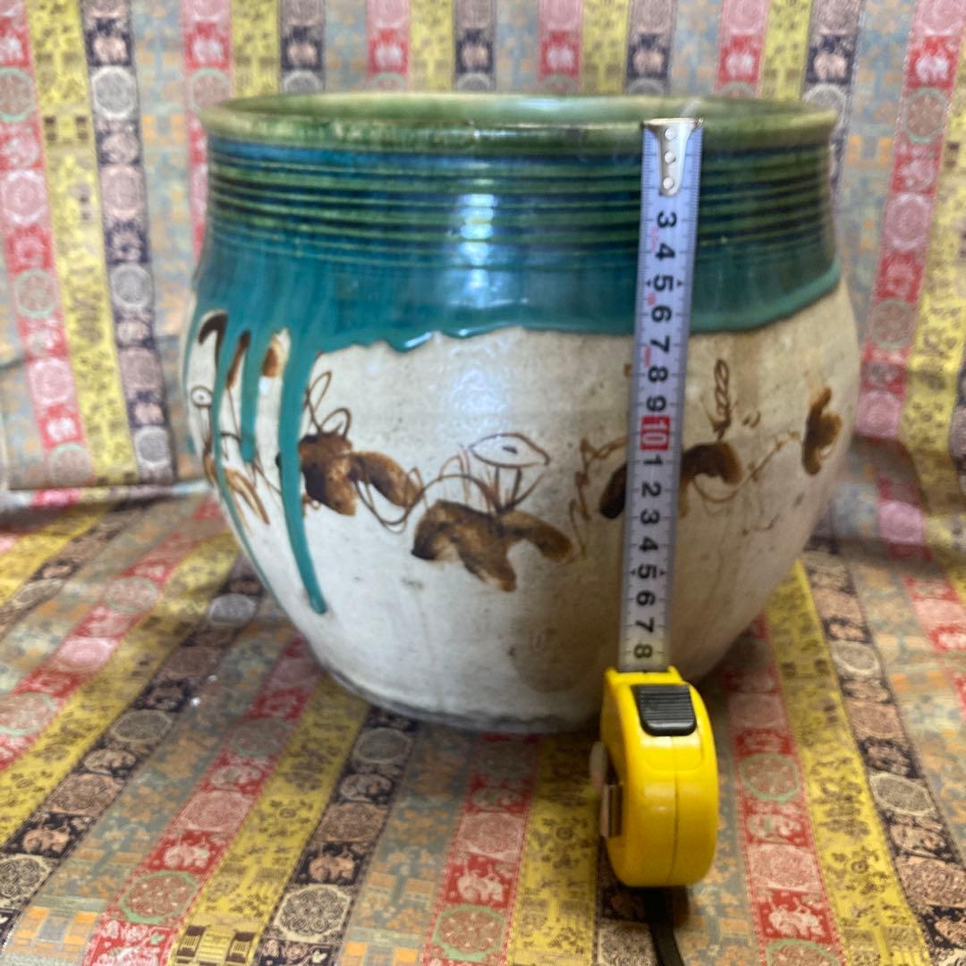 水屋のための織部の水指 高25×口27.5×幅31×高台21.5cm 茶道具 - メルカリ