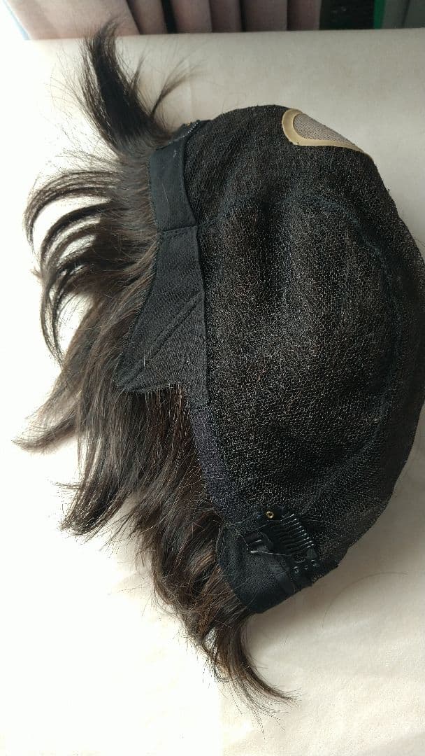 マダムヒロコ フルウィッグショ－ト ナチュラルブラウン 未使用に近い 総手植え