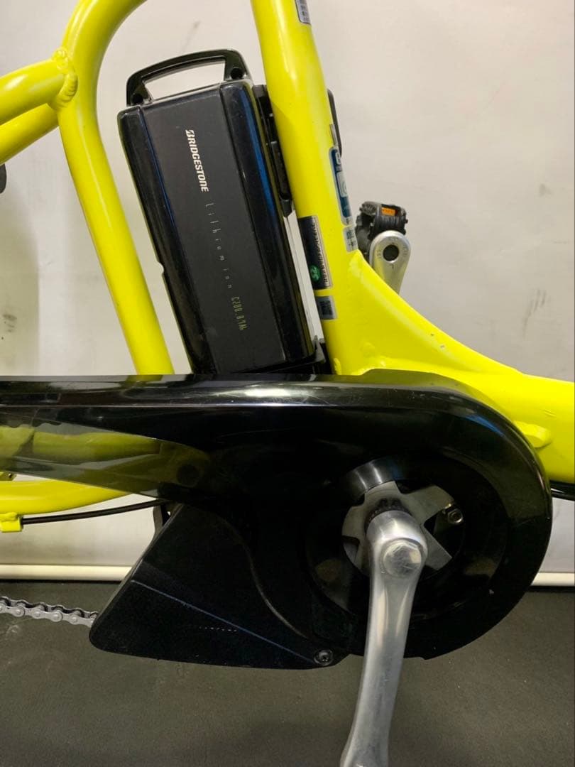 1年保証 送料無料　ブリヂストン　20インチ　黄色　子供乗せ　電動アシスト自転車