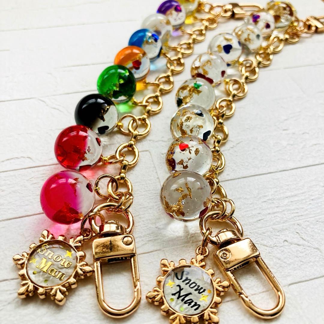 ひめさまページ　Man宮舘涼太名入れチャームレジンキーホルダー5点