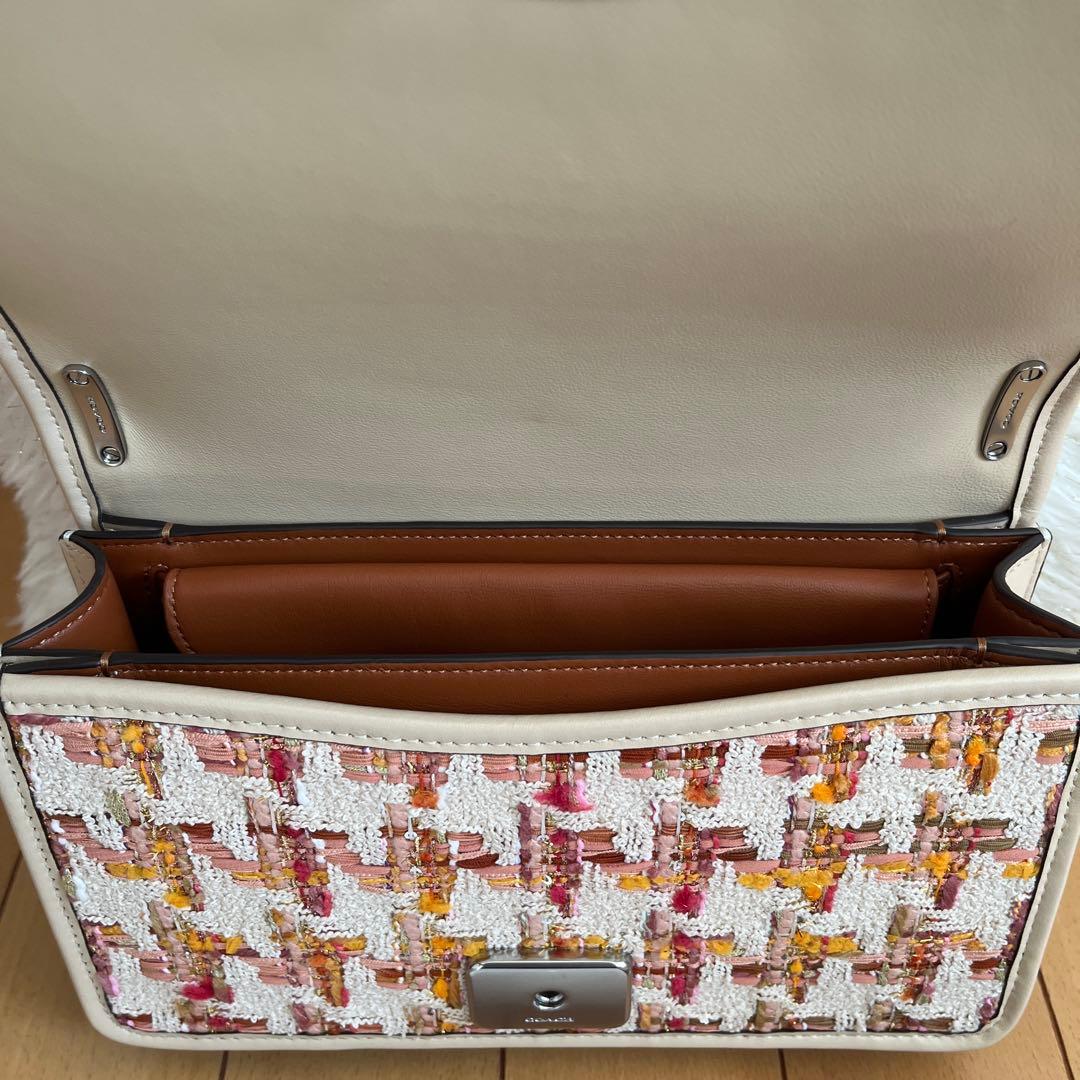 COACH ショルダーバッグ バンディット ツイード クロスボディ レザー