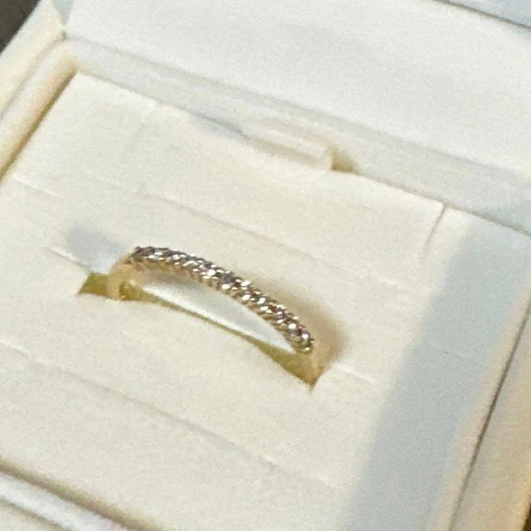 4°C K10 ダイヤ　ハーフエタニティリング　箱無し