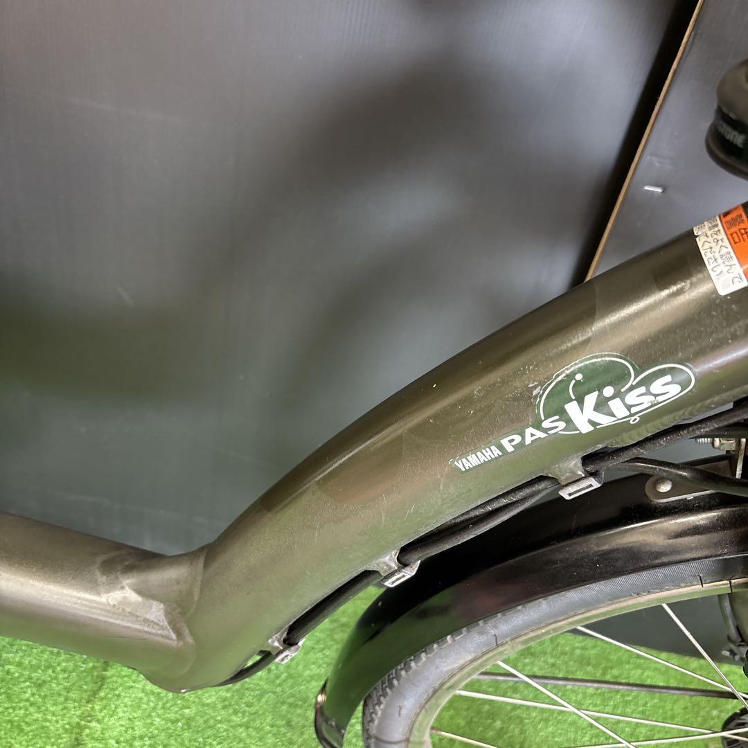 電動自転車 YAMAHA PAS kiss カーキ　3人乗り対応　82