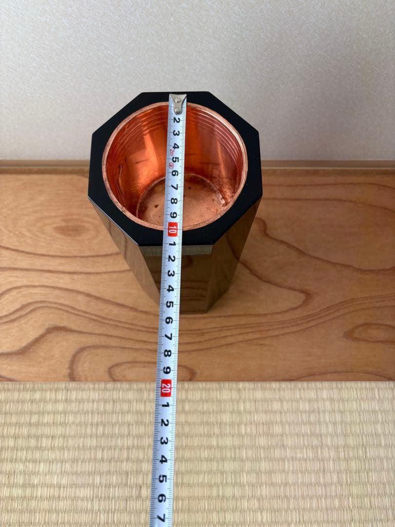 63【おまとめ買い可】華道 八角塗寸胴 華道具 寸どう 生け花 花器 花入れ