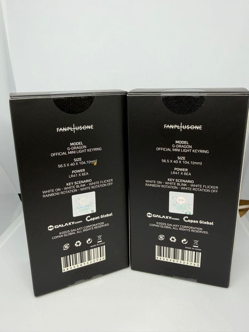 G-DRAGON　ジヨン 公式ミニペンライト キーリング キーホルダー2色セット