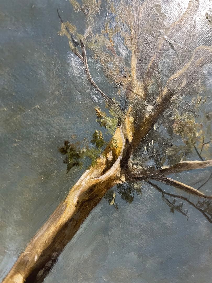 たちぼうけ 油彩画