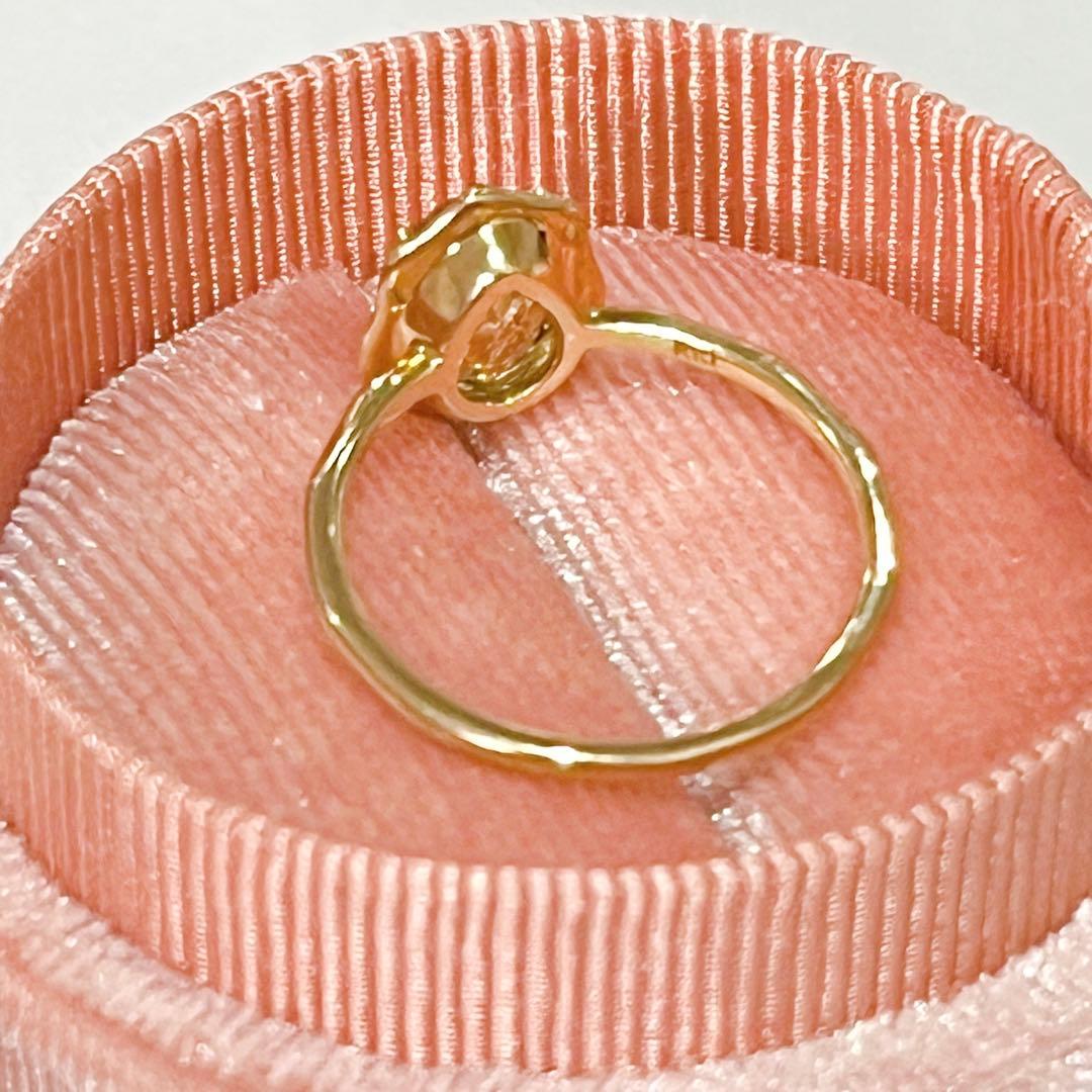 新品 シャンパンクォーツ リング K10 10K 11号 a cote アコテ