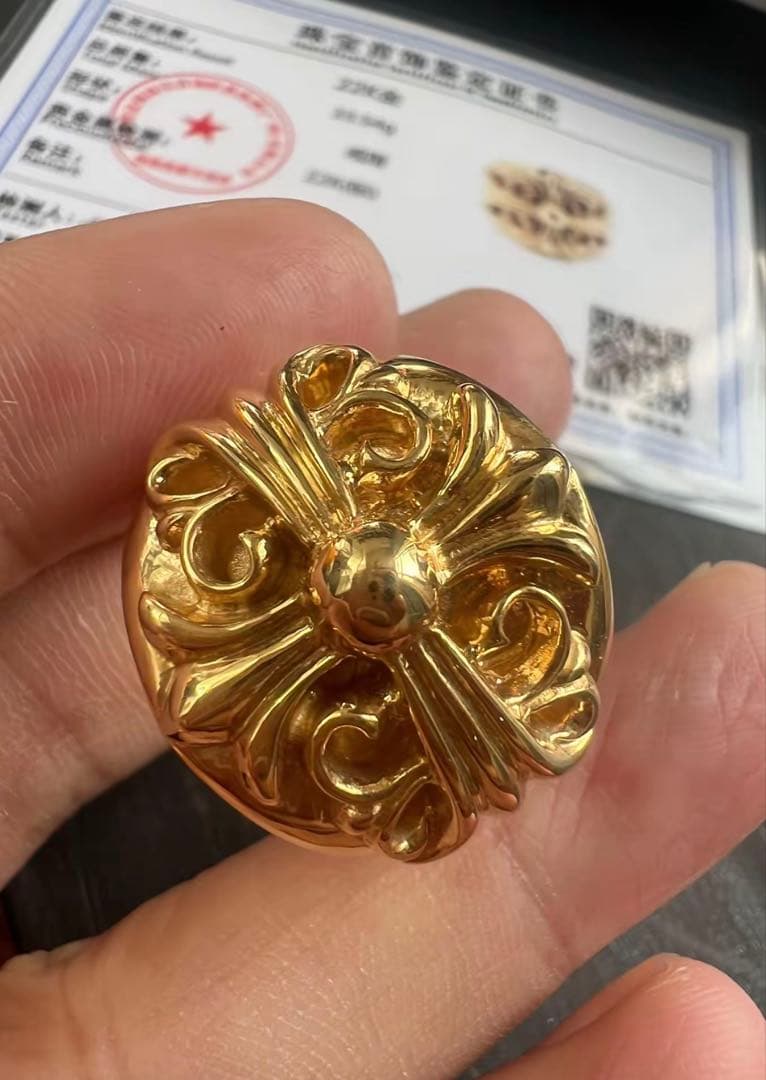 クロムハーツ22kキーパーリング