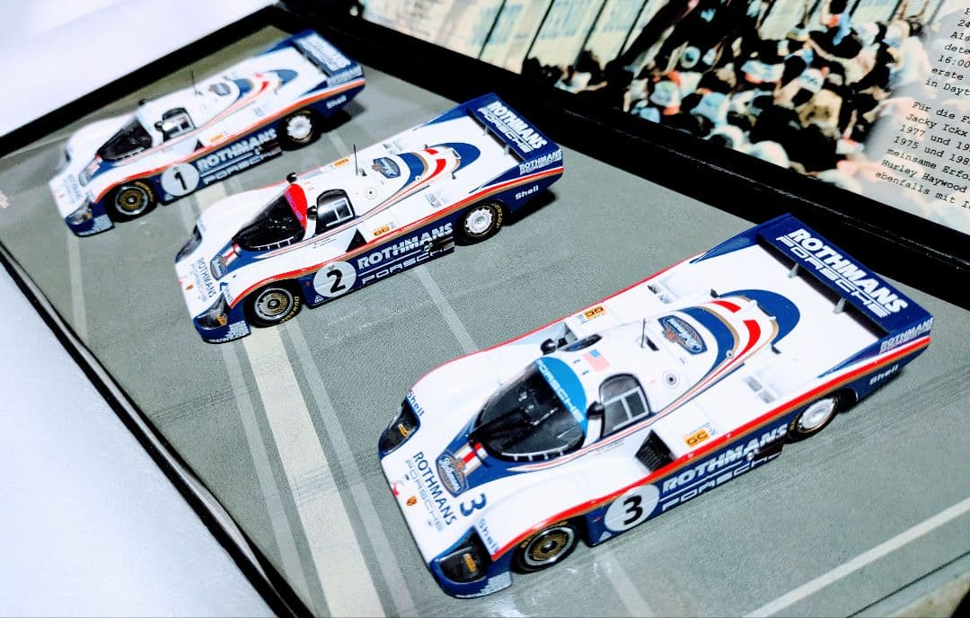 貴重本体未使用ミニチャンプス特製ル・マンポルシェ９５６Ｌ１位〜３位を３台1/43