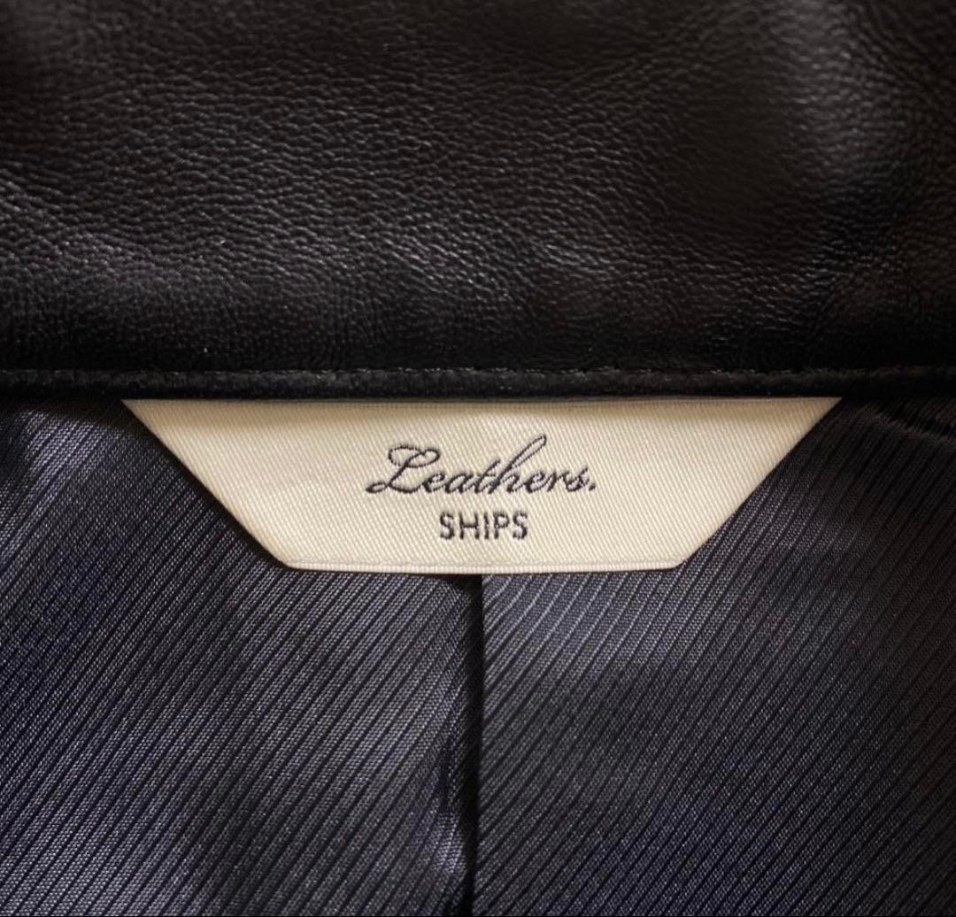 ships シップス シープレザーライダースジャケット M 定価55000円