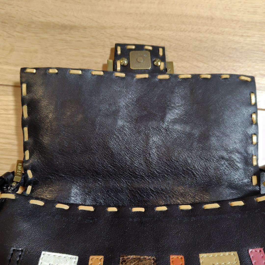 FENDI バゲット パッチワーク FFロゴ レザータイプ