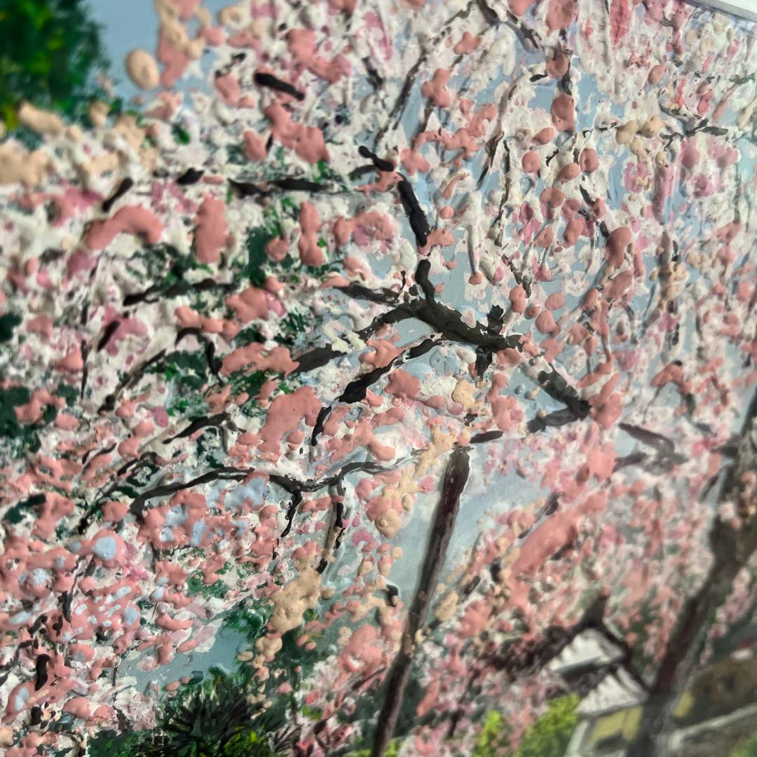 漆喰絵画　京都の庭園