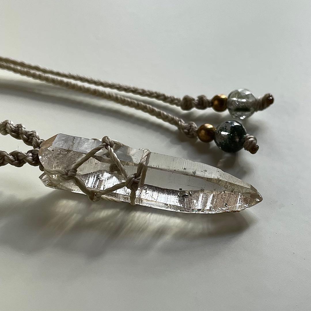 ヒマラヤ水晶 ガネッシュヒマール ＊ マクラメネックレス 59