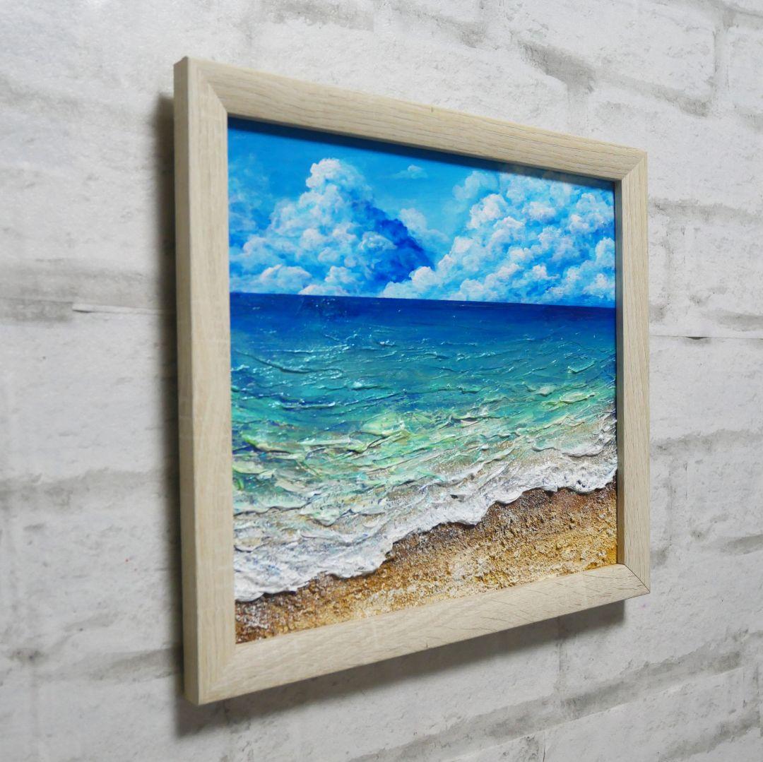 油絵 油彩 油彩画 絵 絵画【夏の海】