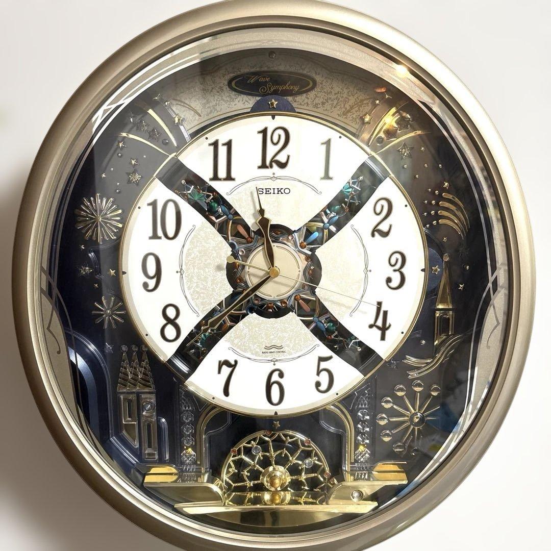 【美品】SEIKO RE561S からくり時計 電波修正機能 自動秒針停止機能付