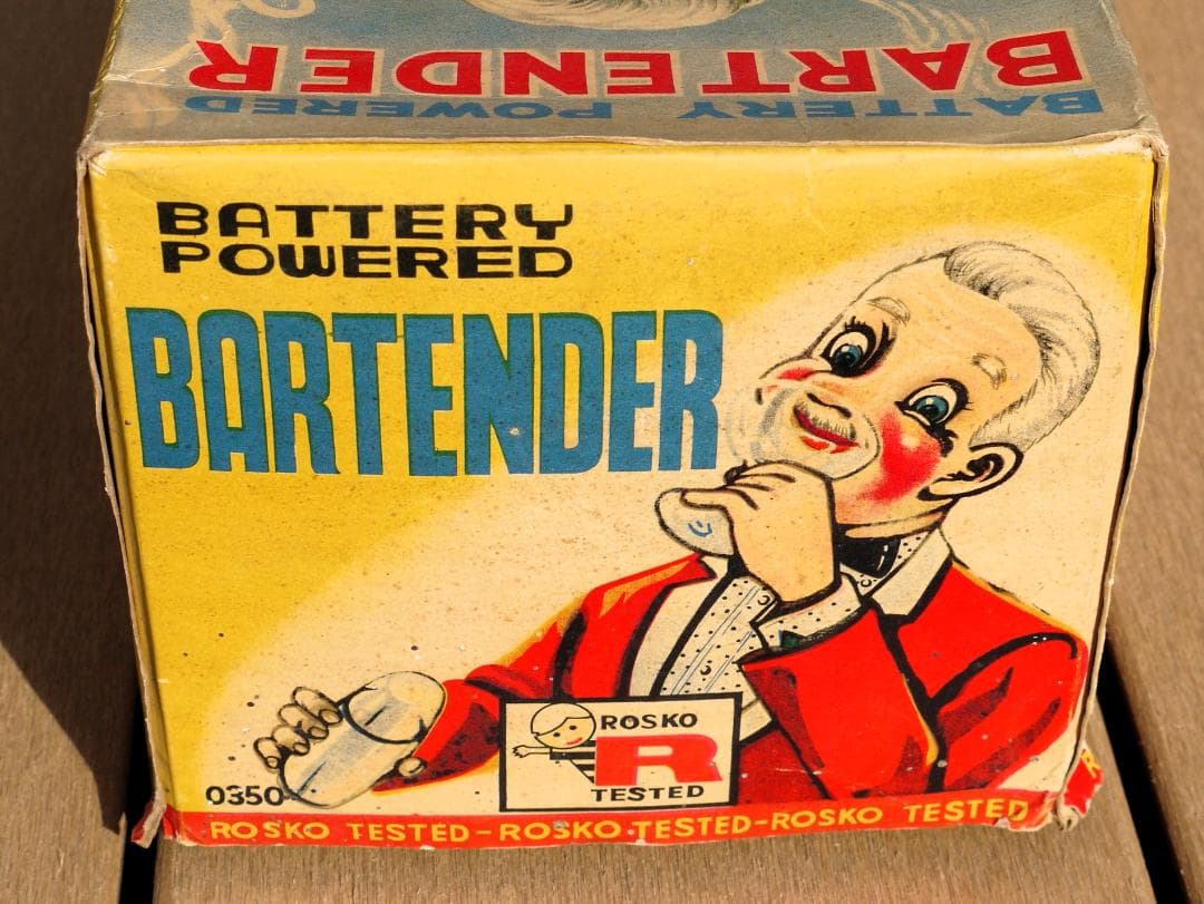 野村トーイ バーテンダー 1950年 箱付 ROSKO ブリキ おもちゃ