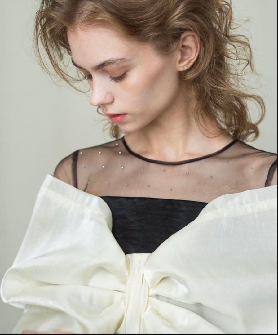 エクミールecmile ribbon tight dress オケージョンドレス - メルカリ