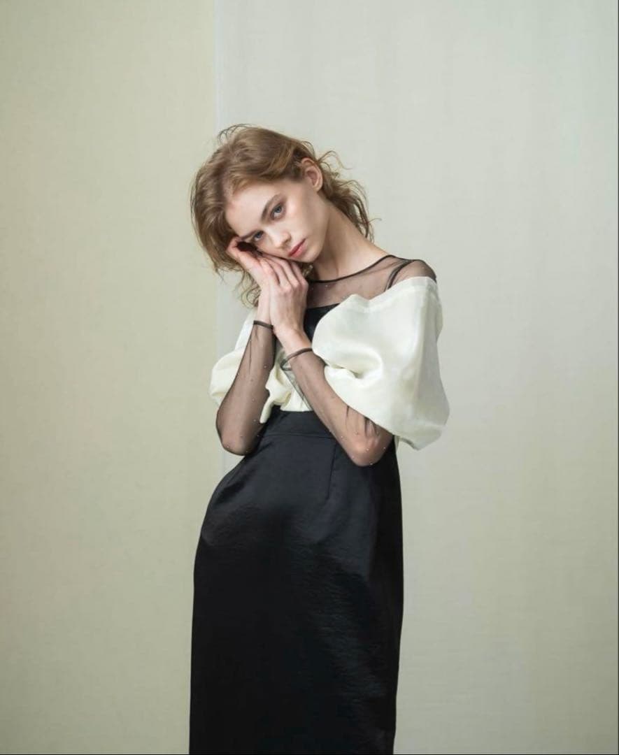 エクミールecmile ribbon tight dress オケージョンドレス - メルカリ