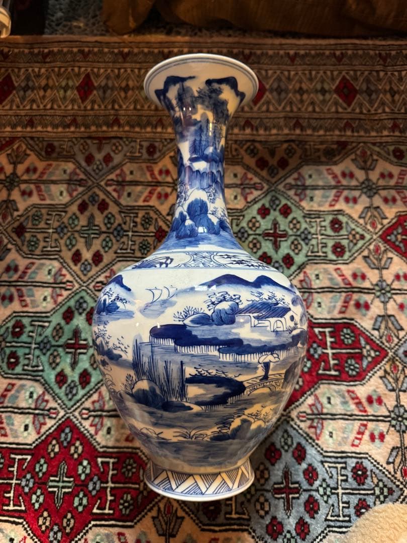 ‼️最後の値段‼️リサイクルFORT‼️大清康熙年製の染付花瓶‼️ 最後の値段‼️リサイクルFORT‼️大清康熙年製の染付花瓶