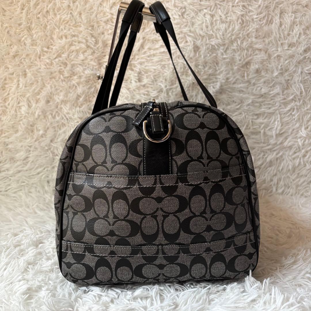 ✨極美品✨コーチ ボストンバッグ シグネチャー 2way レザー×PVC 大容量
