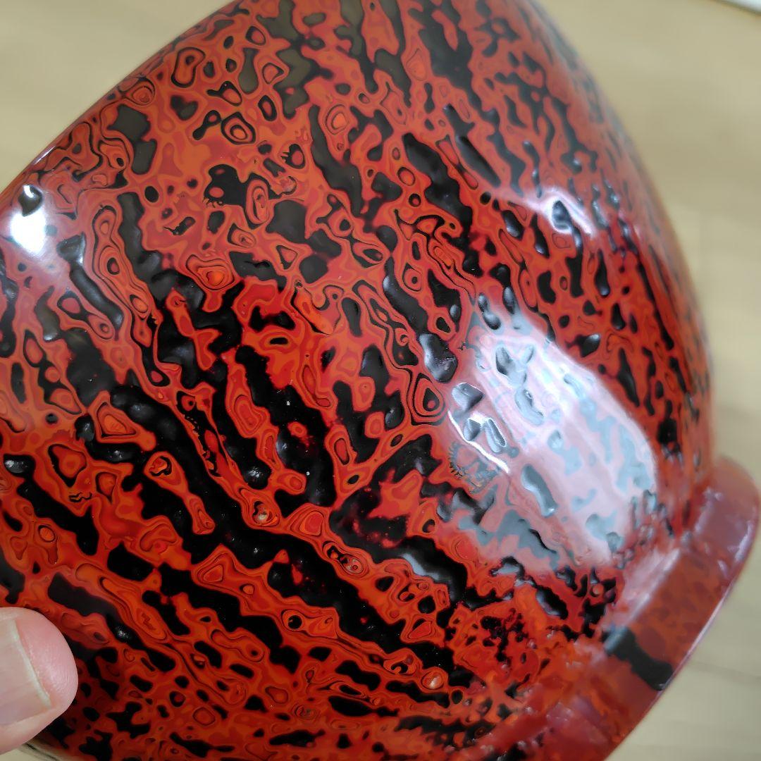 会津塗り 乾漆鉢 何重にも塗られた漆塗り