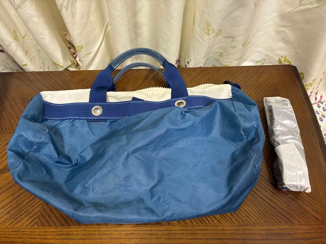 JIB ジブ ダッフルバッグ 2way ショルダーバッグ セイルクロス 紺 白