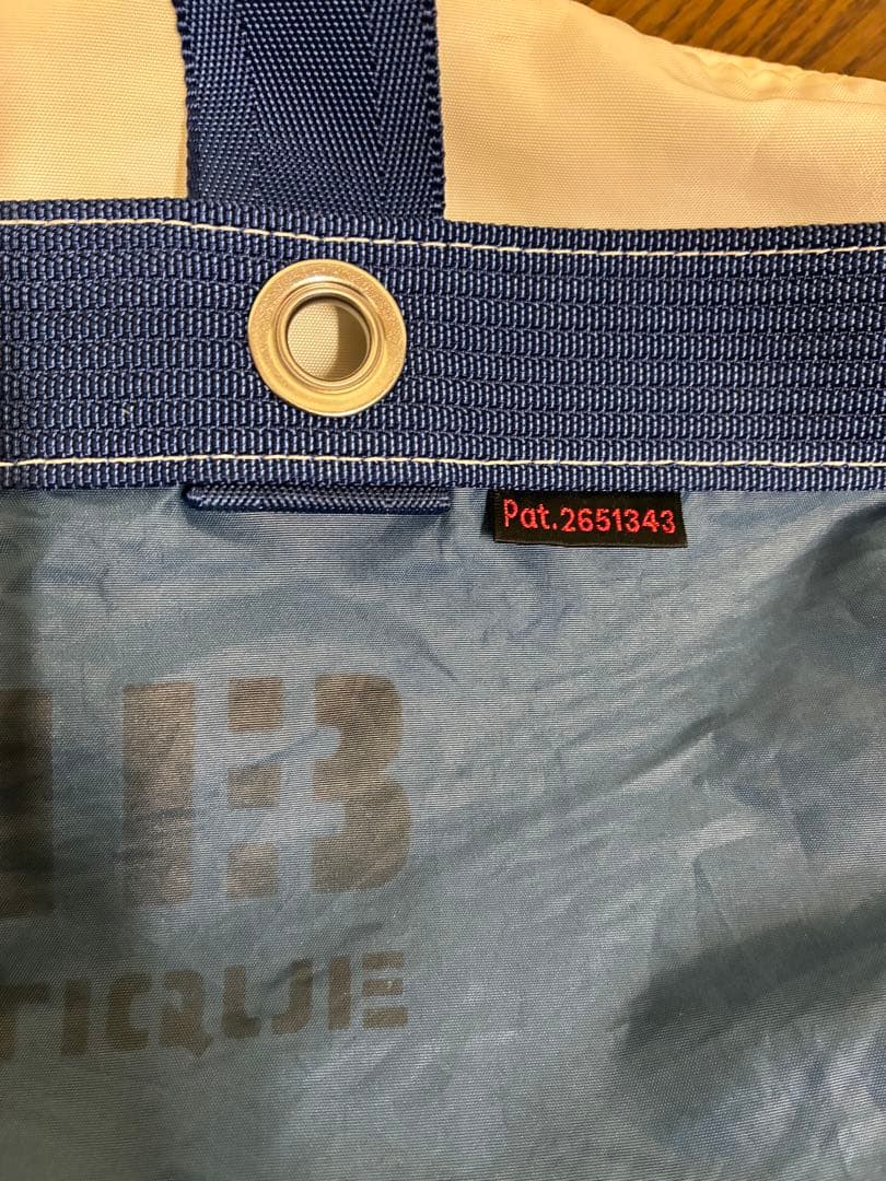 JIB ジブ ダッフルバッグ 2way ショルダーバッグ セイルクロス 紺 白