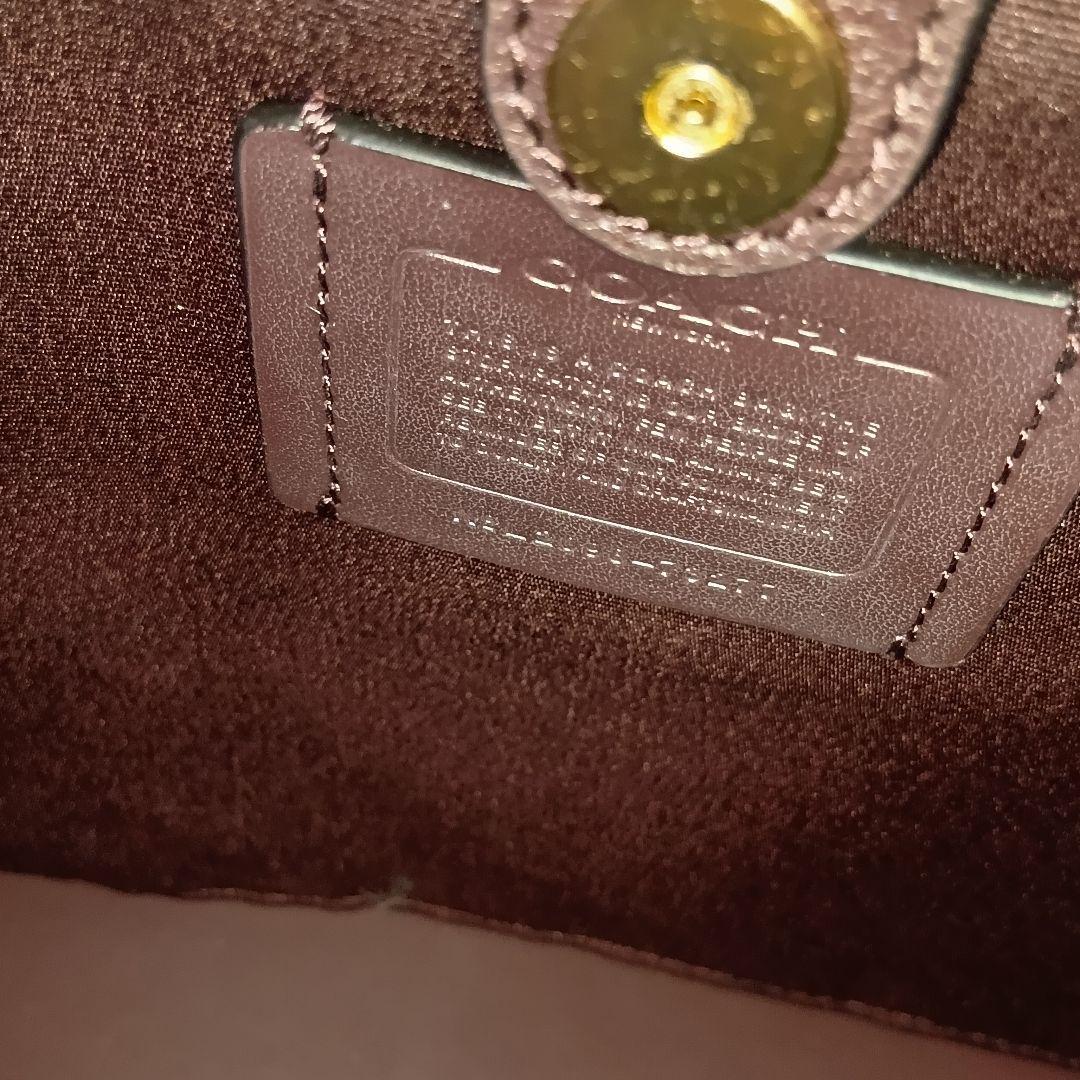 【美品】コーチ COACH レザートートバッグ　F73277 ネイビー