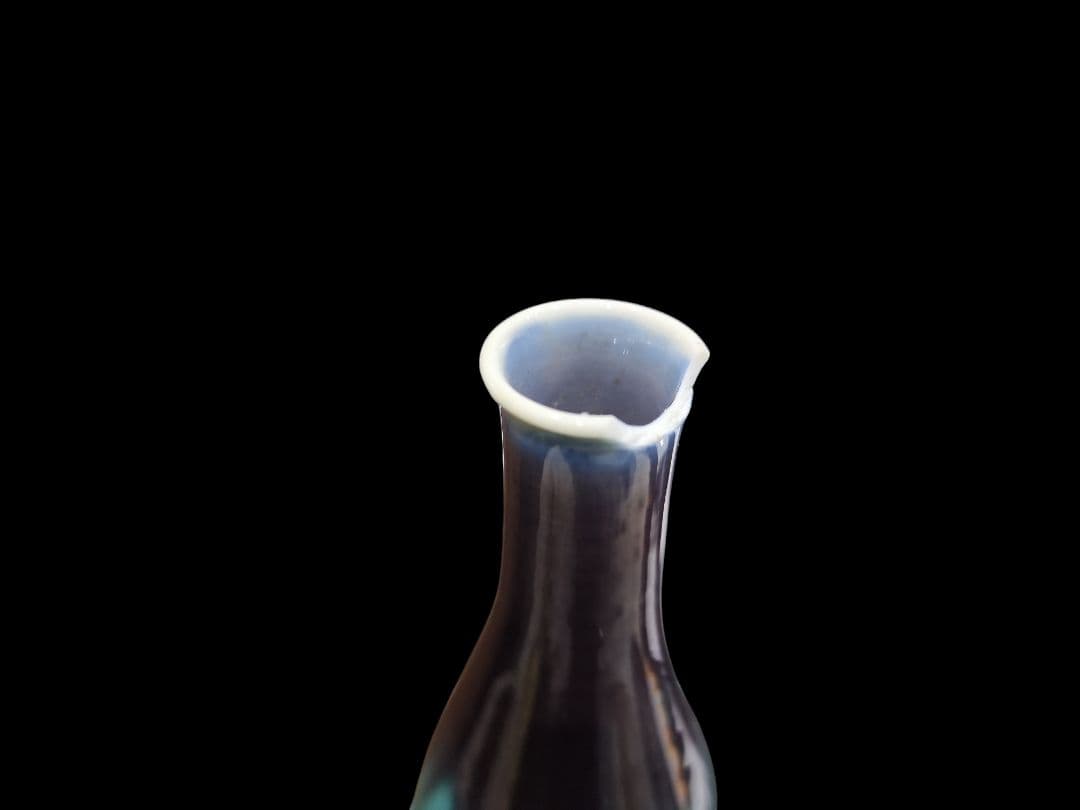 X*g様 人間国宝 九谷焼 三代徳田八十吉 彩釉 花生 (正彦)作 金継ぎ 古美