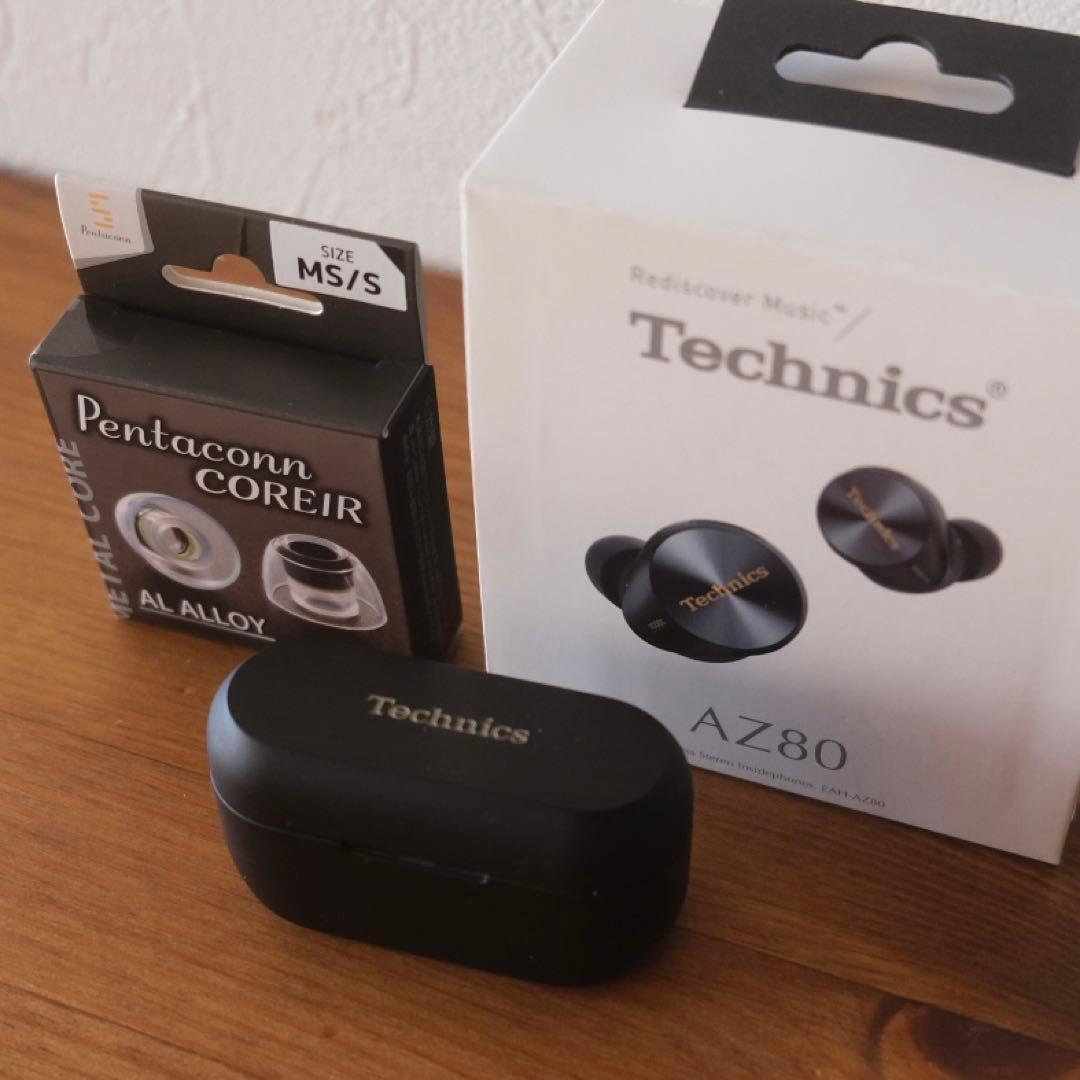 Technics EAH-AZ80 ブラック＋コレイル イヤピ&ケース付き Technics（テクニクス） EAH-AZ80 完全ワイヤレスイヤホン ノイズ